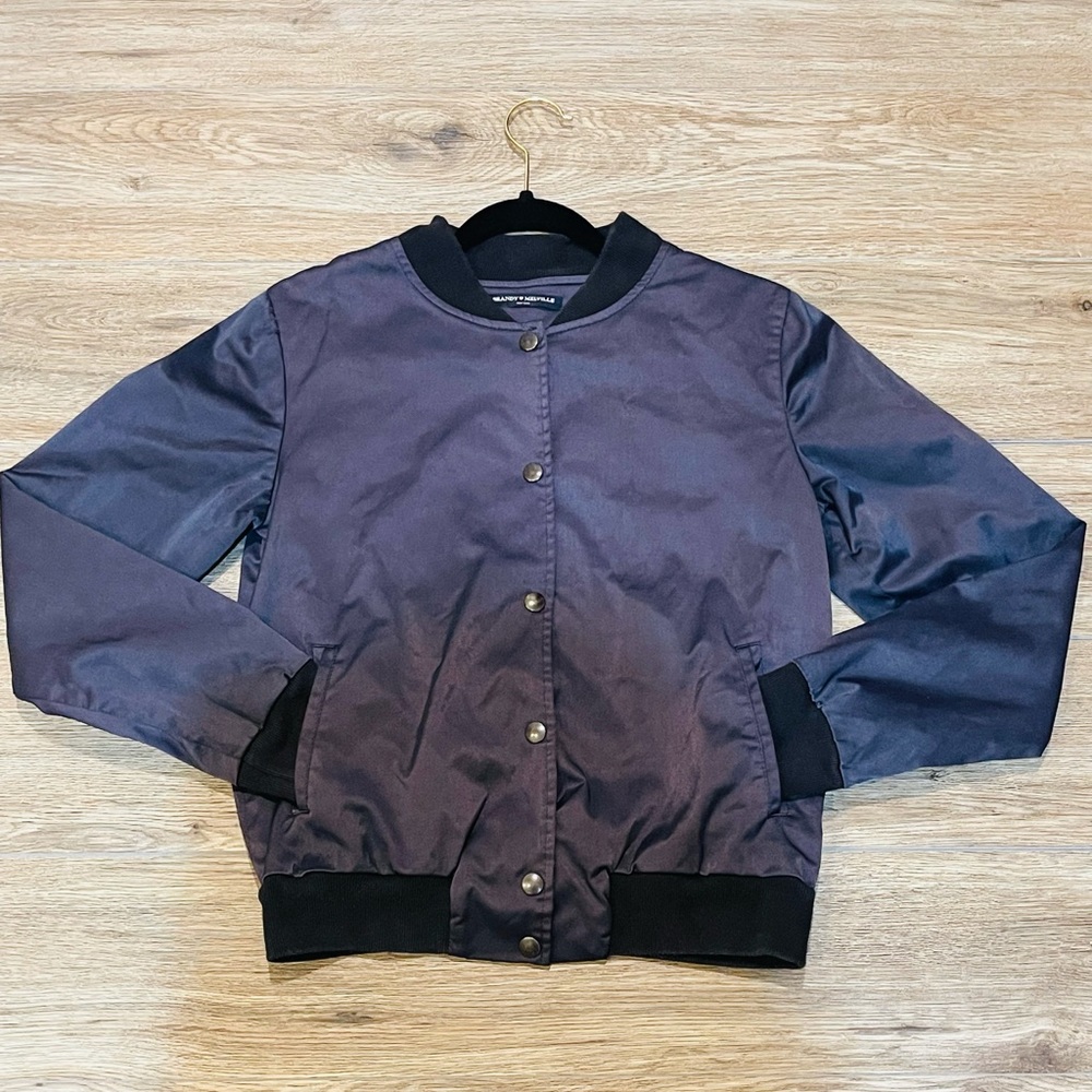 Brandy Melville Bomber Jacket Navy Women's Size OS.